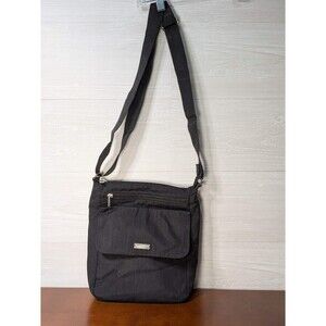 Baggallini Town Bagg Crossbody Travel Bag Black Nylon Adjustable Strap Pockets